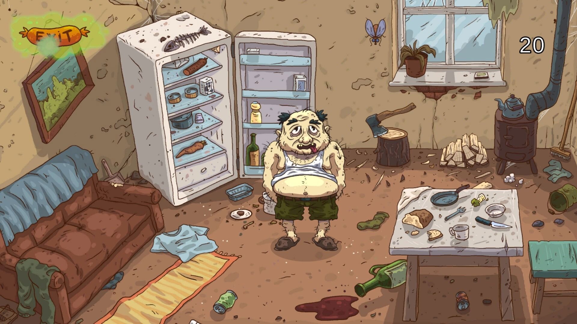 A Story About Farting, başarıları kazanmak için kıyafet ve geğirme yoluyla ilerlediğiniz tıklama oyunudur.