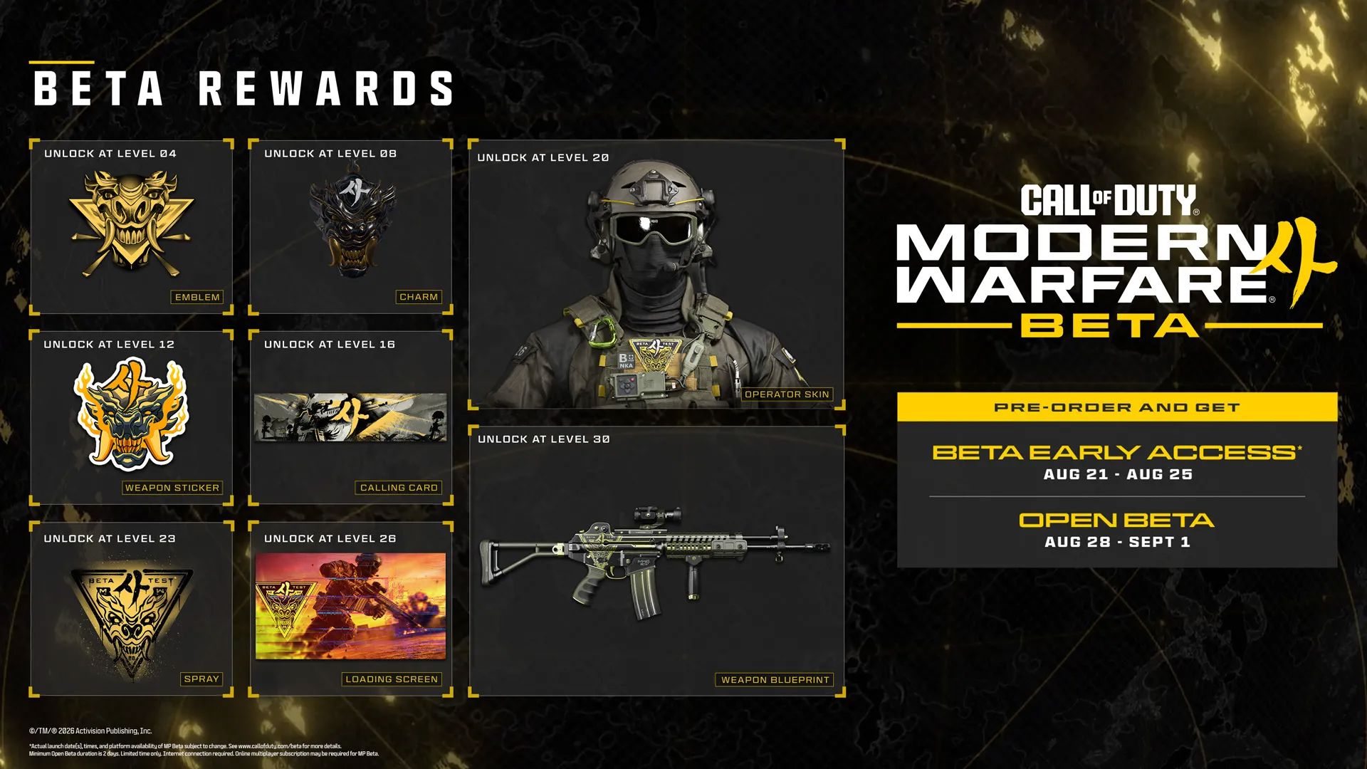 Modern Warfare 4 Beta ödülleri