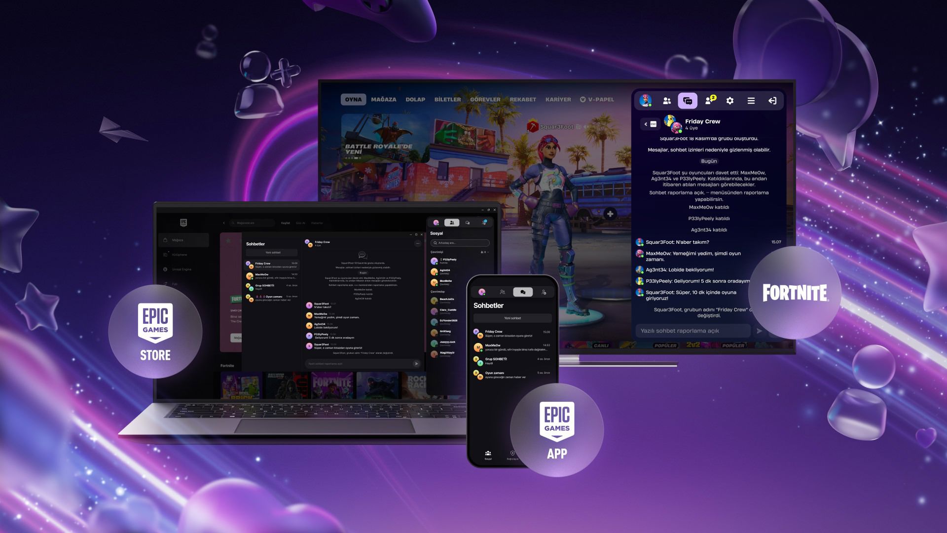 Epic Games, PC ve mobil platformlar için yazılı sohbet özelliğini getiriyor. Yeni özellik için detaylar ve çıkış tarihi de açıklandı.