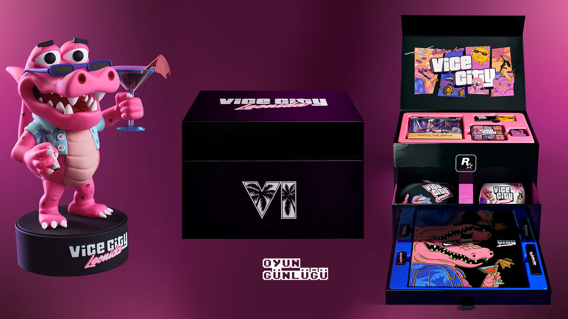 Grand Theft Auto 6'nın 400 dolarlık Vice City Collection koleksiyoncu kutusu ön siparişe açıldı, oyun dahil değil, 19 Kasım'da kargoya veriliyor.