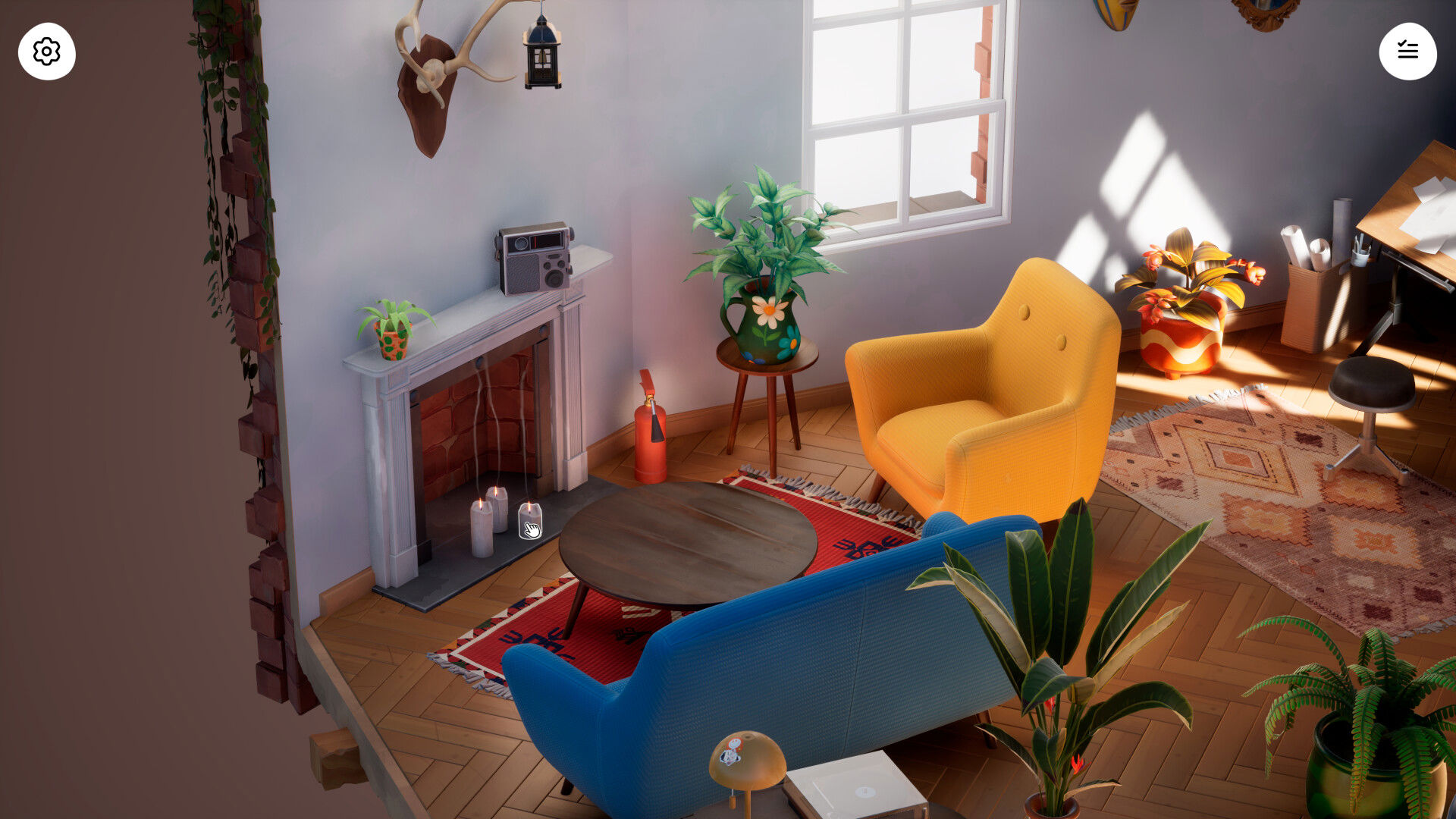 Hozy, terk edilmiş mekanları temizleyip boyayarak huzurlu ve sıcak alanlara dönüştürdüğün, rahatlatıcı bir renovasyon simülasyon oyunu.