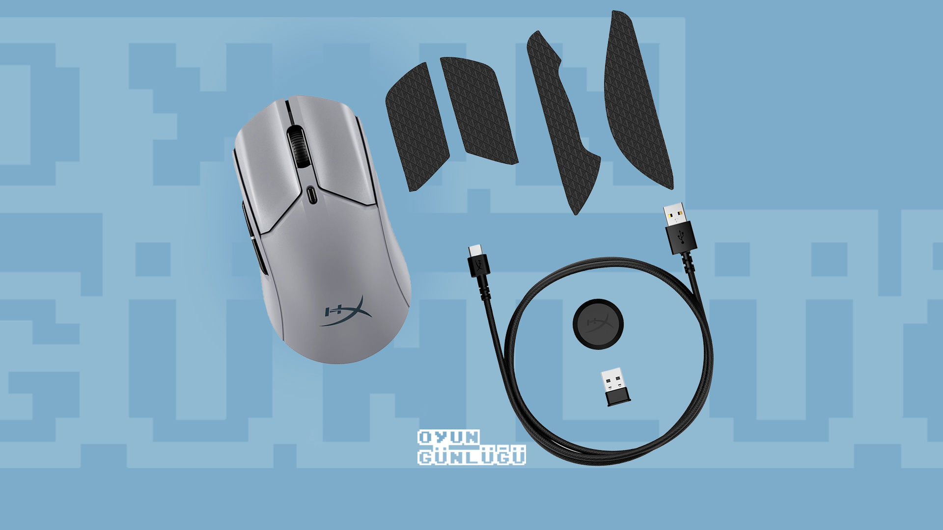 HyperX Pulsefire Haste 2 Pro 4K kutu içeriği.