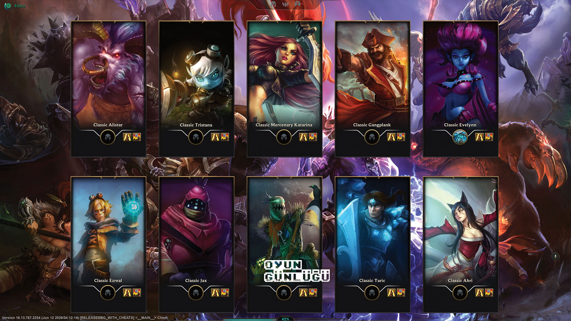 League of Legends Classic yükleme ekranı.