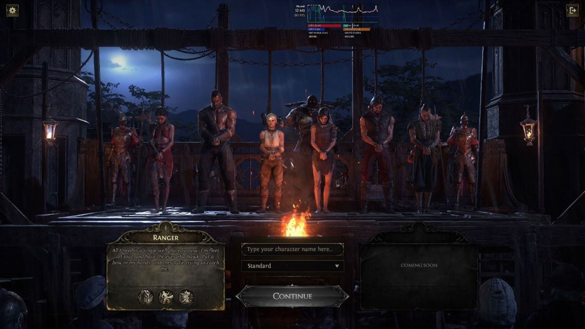 Path of Exile 2 karakter seçme ekranı.