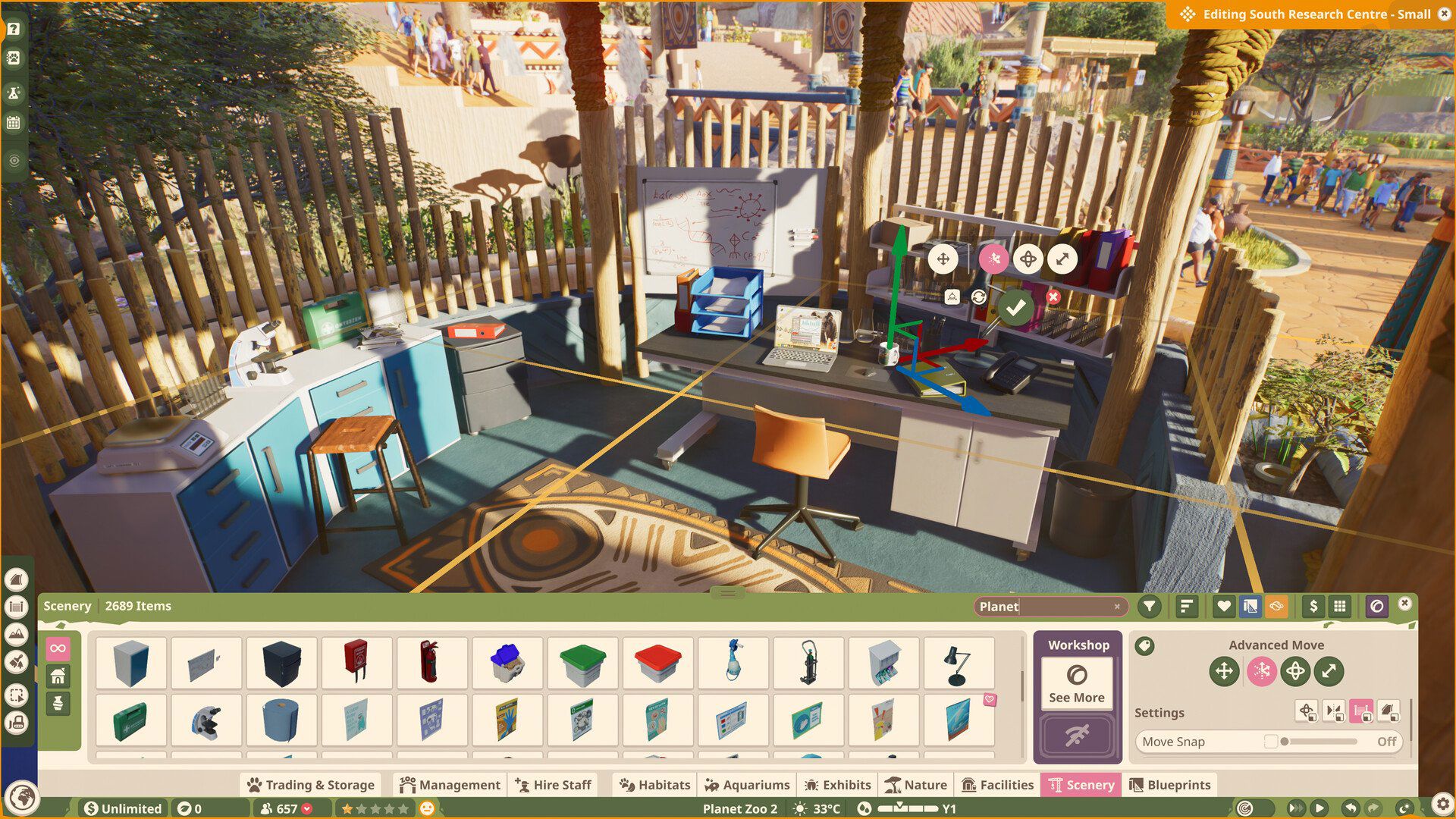 Planet Zoo 2 çalışma alanı
