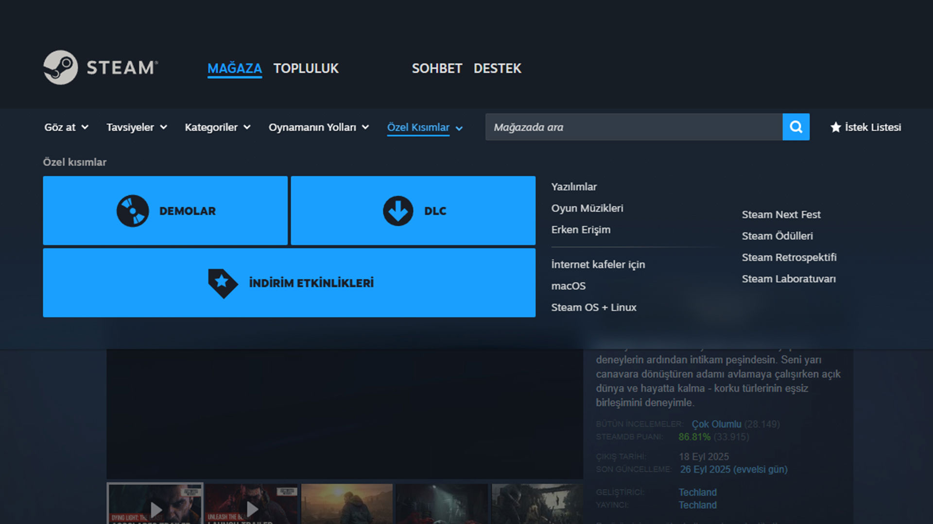 Valve, Steam platformunun mağaza menüsünü baştan aşağı yeniledi. Yeni arayüz; PC, Mac, Steam Deck ve mobil kullanıcılara daha hızlı bir deneyim sunuyor.