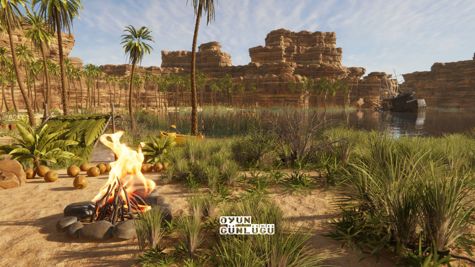 Hayatta kalma ve keşif oyunu Stranded Deep 2, kavurucu sıcak, kanyonlar, kumullar ve bunların arasından geçen sonsuz bir nehirde geçiyor.