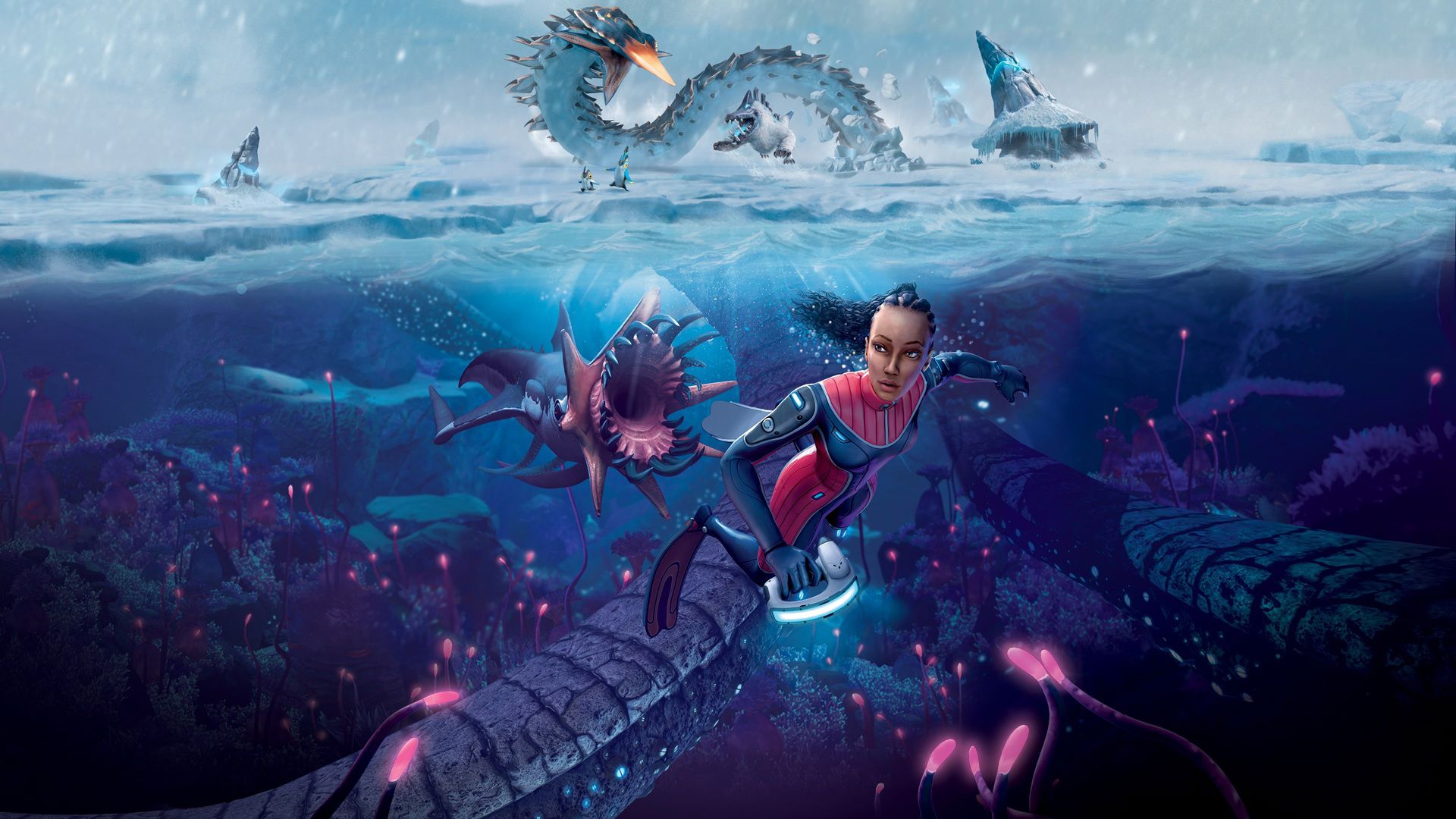 Yabancı bir gezegenin buz gibi sularında maceraya balıklama atlamaya hazır olun. Below Zero’daki hikâye, orijinal Subnautica’daki olayların iki sene sonrasında geçiyor.