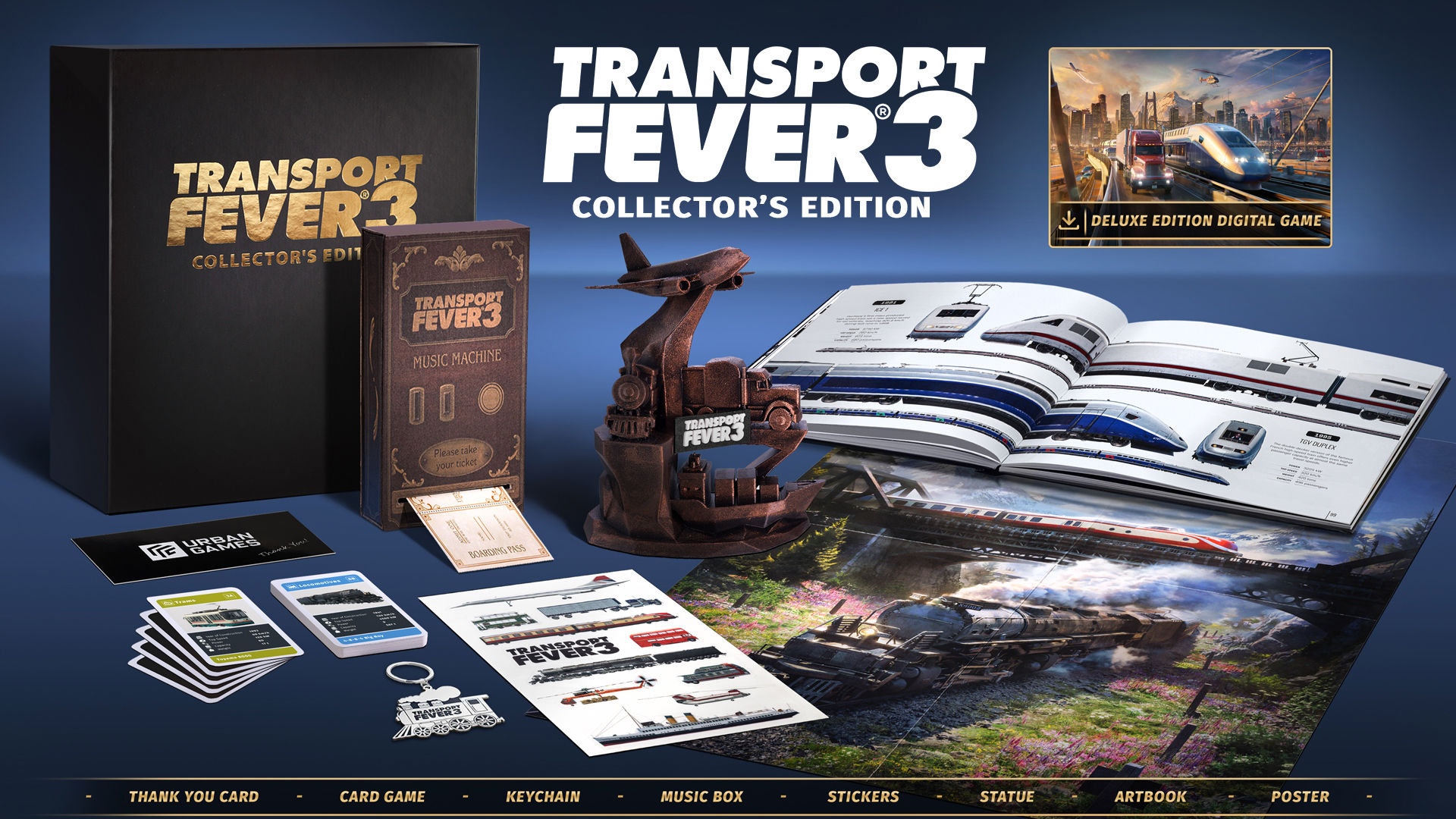 Seride ilk kez bir Koleksiyoncu Sürümü hazırlandı ve başlangıçta Transport Fever 3, 10 bin adetle sınırlı tutuldu.