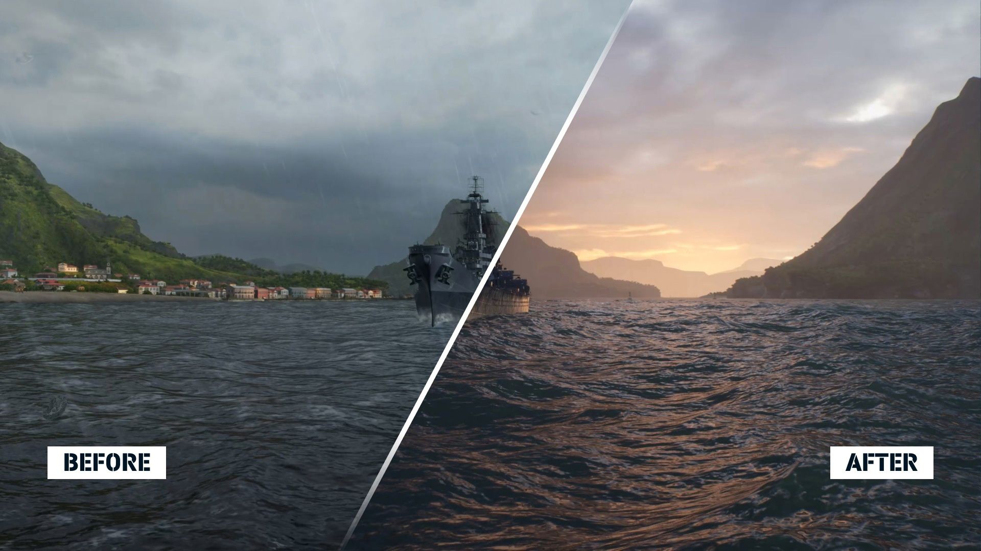 World of Warships Legend grafik değişimi.